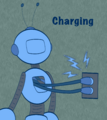 An Elvidi charging using cables from its back port.