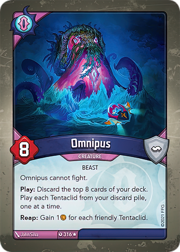 An example of a card from house Unfathomable