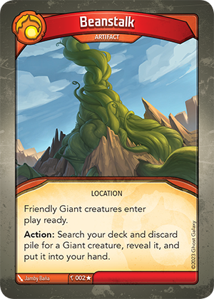 Beanstalk, a KeyForge card illustrated by Jamby Baña