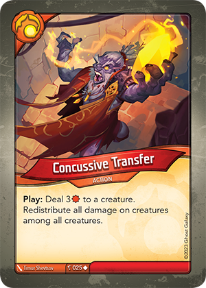 Concussive Transfer, a KeyForge card illustrated by Timur Shevtsov