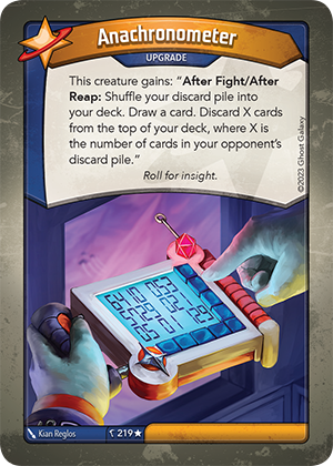Anachronometer, a KeyForge card illustrated by Kian Reglos