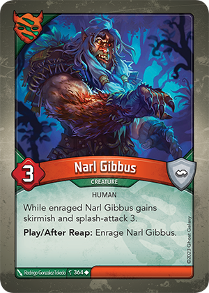 Narl Gibbus, a KeyForge card illustrated by Brolken