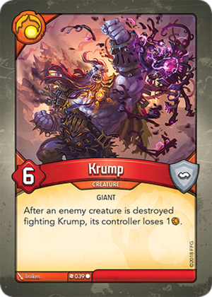 Krump, a KeyForge card illustrated by Brolken
