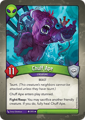 Chuff Ape, a KeyForge card illustrated by Timur Shevtsov