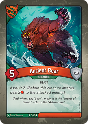 Ancient Bear, a KeyForge card illustrated by Timur Shevtsov