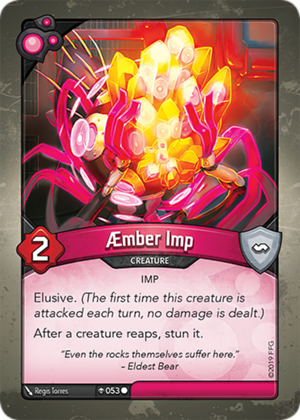 Æmber Imp, a KeyForge card illustrated by Regis Torres