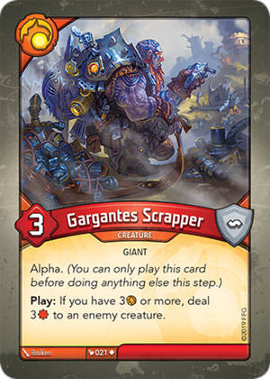 Gargantes Scrapper, a KeyForge card illustrated by Brolken