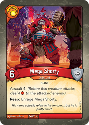 Mega Shorty, a KeyForge card illustrated by Alexandre Leoni