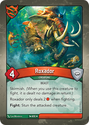 Roxador, a KeyForge card illustrated by Caio Monteiro