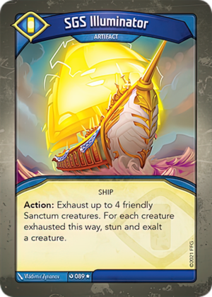 SGS Illuminator, a KeyForge card illustrated by Vladimir Zyrianov