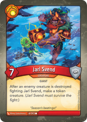Jarl Svend, a KeyForge card illustrated by Alexey Iavtushenco