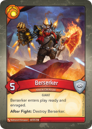 Berserker, a KeyForge card illustrated by Nathaniel Himawan