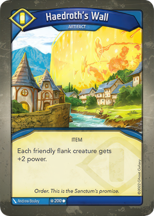 Haedroth’s Wall, a KeyForge card illustrated by Andrew Bosley