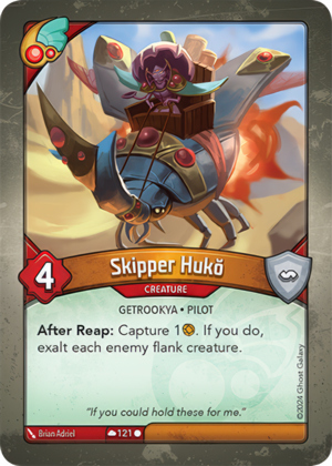 Skipper Hukŏ, a KeyForge card illustrated by Brian Adriel