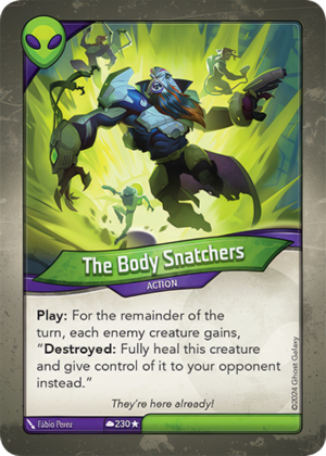 The Body Snatchers, a KeyForge card illustrated by Fábio Perez