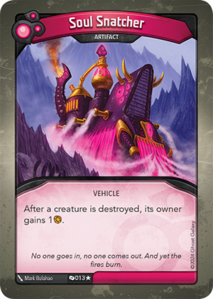 Soul Snatcher, a KeyForge card illustrated by Mark Bulahao