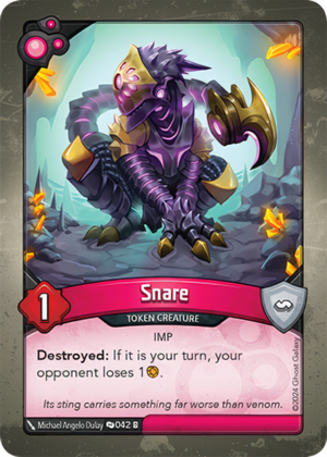Snare, a KeyForge card illustrated by Michael Angelo Dulay