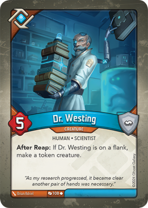 Dr. Westing, a KeyForge card illustrated by Brian Adriel