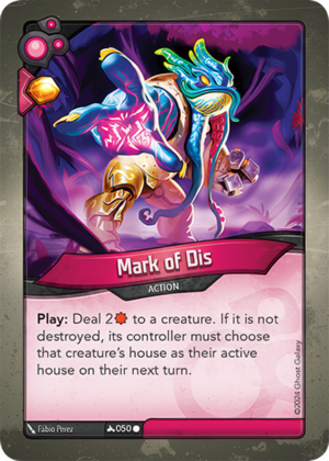 Mark of Dis, a KeyForge card illustrated by Fábio Perez
