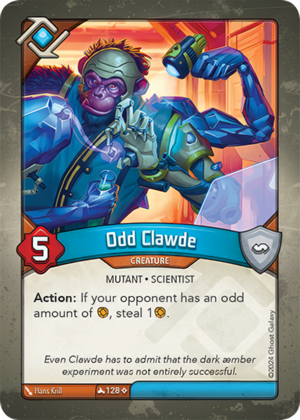 Odd Clawde, a KeyForge card illustrated by Hans Krill