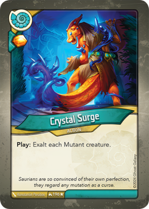 Crystal Surge, a KeyForge card illustrated by Konstantin Porubov