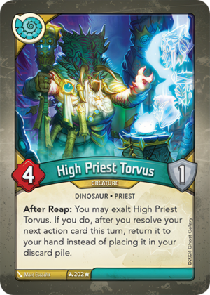 High Priest Torvus, a KeyForge card illustrated by Marc Escachx