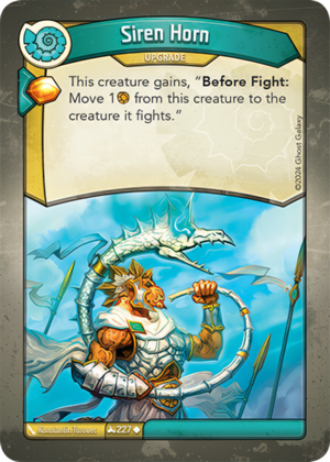Siren Horn, a KeyForge card illustrated by Konstantin Turovec