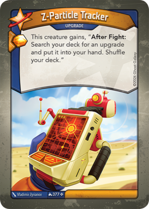Z-Particle Tracker, a KeyForge card illustrated by Vladimir Zyrianov