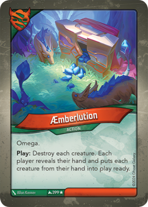 Æmberlution, a KeyForge card illustrated by Allon Kremer