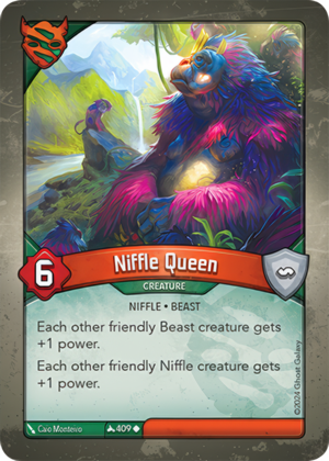 Niffle Queen, a KeyForge card illustrated by Caio Monteiro