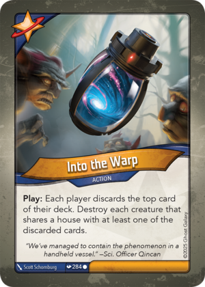 Into the Warp, a KeyForge card illustrated by Scott Schomburg