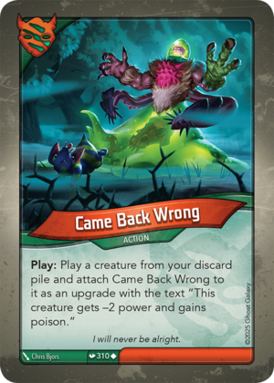 Came Back Wrong, a KeyForge card illustrated by Chris Bjors