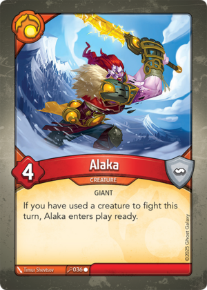 Alaka, a KeyForge card illustrated by Timur Shevtsov