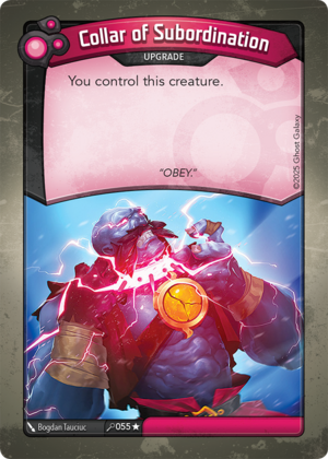 Collar of Subordination, a KeyForge card illustrated by Bogdan Tauciuc