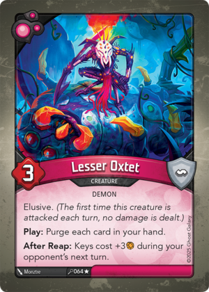 Lesser Oxtet, a KeyForge card illustrated by Monztre