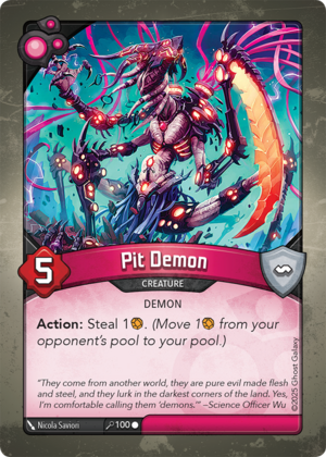 Pit Demon, a KeyForge card illustrated by Nicola Saviori