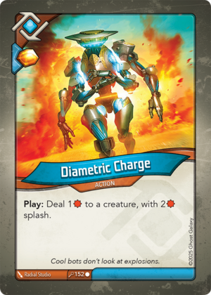 Diametric Charge, a KeyForge card illustrated by Radial Studio