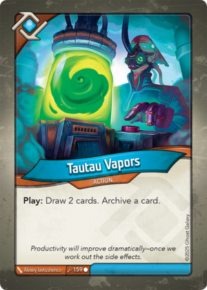 Tautau Vapors, a KeyForge card illustrated by Alexey Iavtushenco