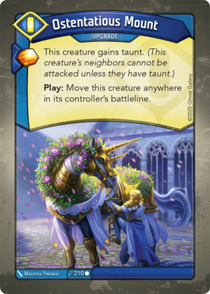 Ostentatious Mount, a KeyForge card illustrated by Marzena Piwowar