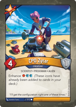 CPO Zytar, a KeyForge card illustrated by Leandro Franci