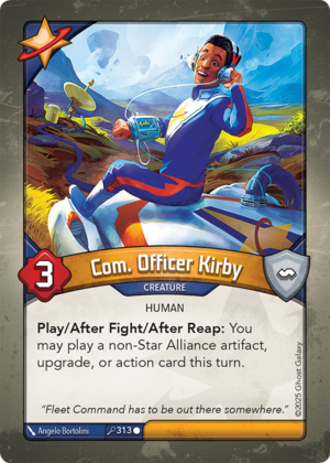 Com. Officer Kirby, a KeyForge card illustrated by Ângelo Bortolini