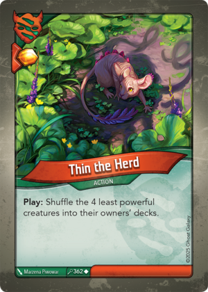 Thin the Herd, a KeyForge card illustrated by Marzena Piwowar