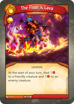 The Floor is Lava, a KeyForge card illustrated by Brolken