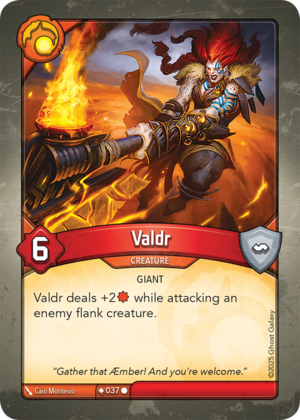 Valdr, a KeyForge card illustrated by Caio Monteiro