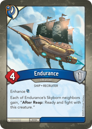 Endurance, a KeyForge card illustrated by Brian Adriel