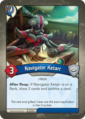 Navigator Ketarr, a KeyForge card illustrated by Jeferson Cordeiro