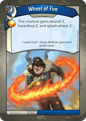 Wheel of Fire, a KeyForge card illustrated by Brian Adriel