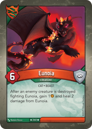 Eunoia, a KeyForge card illustrated by Natalie Russo
