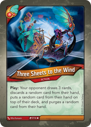 Three Sheets to the Wind, a KeyForge card illustrated by Atha Kanaani