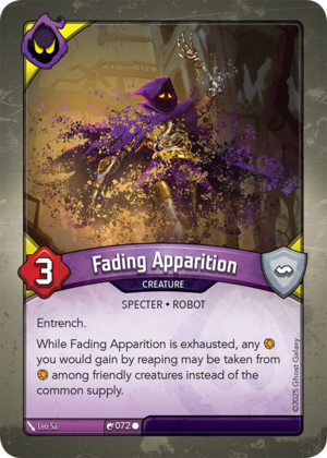 Fading Apparition, a KeyForge card illustrated by Leo Sá